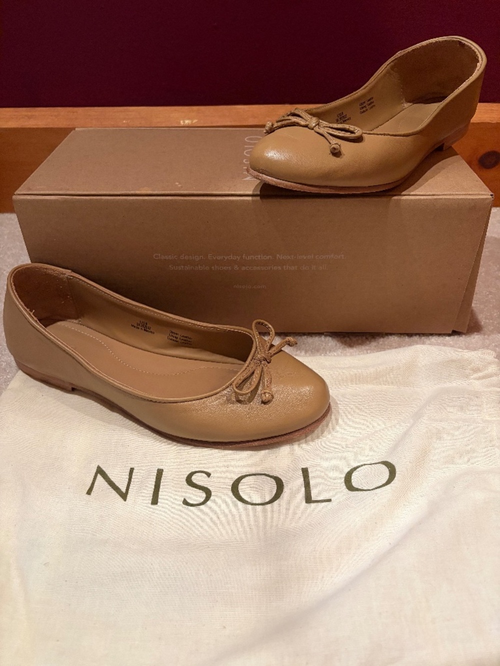 Nisolo Bea Go To Ballet Flat Sz 8 - Picture 1 of 6